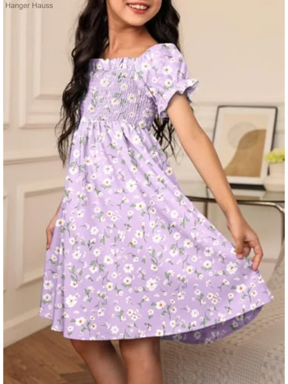 Girls Floral Ruffle Dress Tween Summer